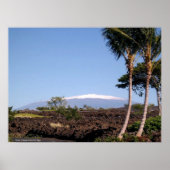 Schneebedeckte Mauna Kea Poster (Vorne)