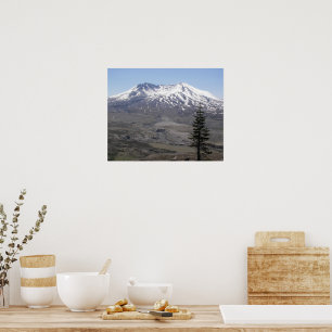 Schneebedeckte Mount St Helens Vulkane Landschaft Poster