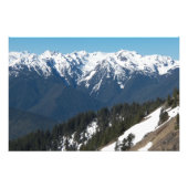 Schneebedeckte olympische Berge Fotodruck (Vorne)