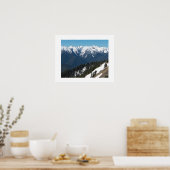 Schneebedeckte olympische Berge Fotografisch Poster (Küche)