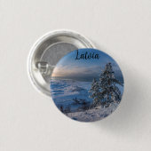 Schneebedeckte Ostseeküste Button (Vorne & Hinten)
