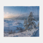 Schneebedeckte Ostseeküste Fleecedecke (Vorderseite (Horizontal))