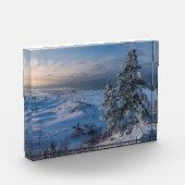 Schneebedeckte Ostseeküste Fotoblock (Links)