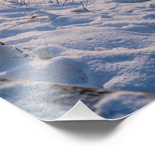 Schneebedeckte Ostseeküste Fotodruck (Ecke)