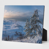 Schneebedeckte Ostseeküste Fotoplatte (Seite)