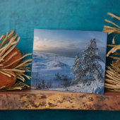 Schneebedeckte Ostseeküste Fotoplatte (Seite)