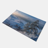 Schneebedeckte Ostseeküste Fußmatte (Schrägansicht)