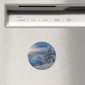 Schneebedeckte Ostseeküste Magnet (In Situ (Geschirrspüler))