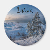 Schneebedeckte Ostseeküste Magnet (Vorne)