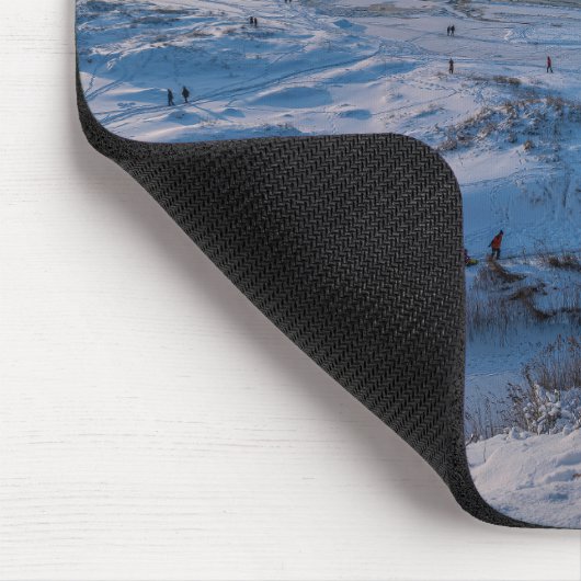 Schneebedeckte Ostseeküste Mousepad (Ecke)