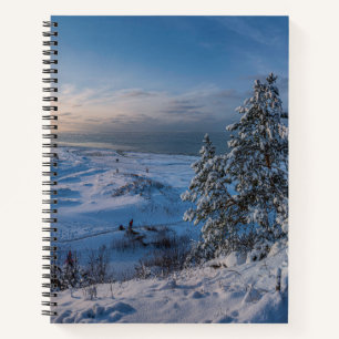 Schneebedeckte Ostseeküste Notizblock