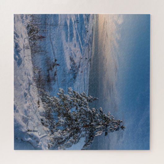 Schneebedeckte Ostseeküste Puzzle (Horizontal)