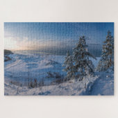 Schneebedeckte Ostseeküste Puzzle (Horizontal)