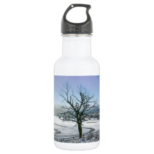 Schneebedeckte Ozark-Hügel Wasserkotter aus Edelst Edelstahlflasche