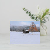 Schneebedeckte Paddock Foil Holiday Postkarte (Stehend vorne)