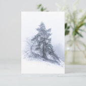 Schneebedeckte Pine Tree Winter Fotokarte Karte (Stehend Vorderseite)