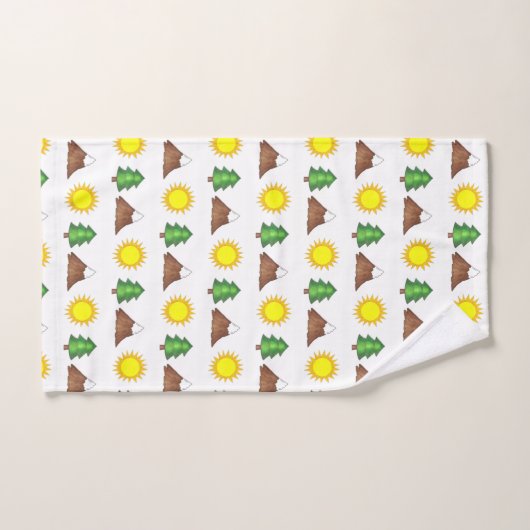 Schneebedeckte Pinienwälder Badhandtuch Set (Handtuch)