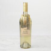 Schneebedeckte Pinienwälder Foto Flaschenanhänger (Auf Flasche)