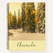 Schneebedeckte Pinienwälder Foto Notizblock (Vorderseite)