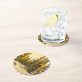 Schneebedeckte Pinienwälder Foto Untersetzer (Vor Ort)