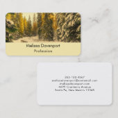 Schneebedeckte Pinienwälder Foto Visitenkarte (Vorne/Hinten)