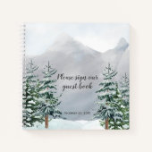 Schneebedeckte Pinienwälder Schneebuch Notizblock (Vorderseite)