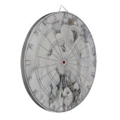 Schneebedeckte Pinienwälder (von Pekka Halonen) Dartscheibe (Vorderseite Links)