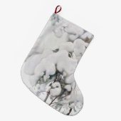 Schneebedeckte Pinienwälder (von Pekka Halonen) Großer Weihnachtsstrumpf (Vorderansicht (hängend))