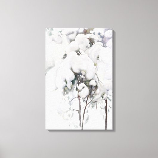 Schneebedeckte Pinienwälder (von Pekka Halonen) Leinwanddruck (Vorderseite)