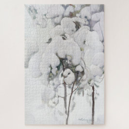 Schneebedeckte Pinienwälder (von Pekka Halonen) Puzzle