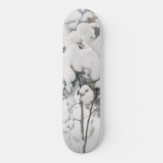 Schneebedeckte Pinienwälder (von Pekka Halonen) Skateboard (Vorderseite)