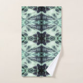 Schneebedeckte Pinienwälder Winterlandschaft Abstr Badhandtuch Set (Handtuch)