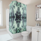 Schneebedeckte Pinienwälder Winterlandschaft Abstr Duschvorhang (Beispiel)