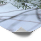 Schneebedeckte Pinienwälder Winterlandschaft Poster (Ecke)