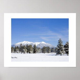Schneebedeckte Prärie & San Francisco Peaks Arizo Poster