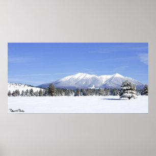 Schneebedeckte Prärie & San Francisco Peaks Arizo Poster