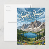 Schneebedeckte Range Wyoming Postkarte (Vorne/Hinten)
