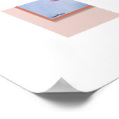 Schneebedeckte rosa Tulip Poster (Ecke)