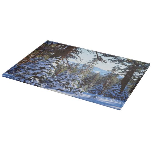 Schneebedeckte Rote Brände in der Hohen Sierra 2 Schneidebrett (Ecke)