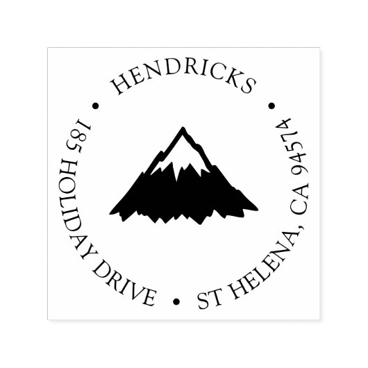 Schneebedeckte Rücksendeadresse Permastempel (Design)