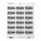 Schneebedeckte Rücksendeadressen-Aufkleber Adressaufkleber (Vorne)