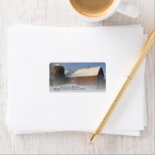 Schneebedeckte Rücksendeadressen-Aufkleber Adressaufkleber (Insitu)