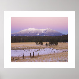 Schneebedeckte San Francisco Peaks Arizona Sonnenu Poster