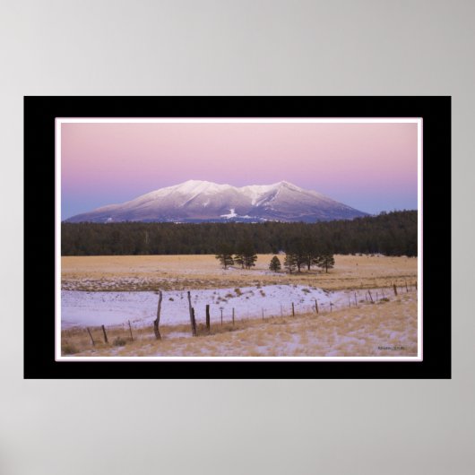 Schneebedeckte San Francisco Peaks Arizona Sonnenu Poster (Vorne)