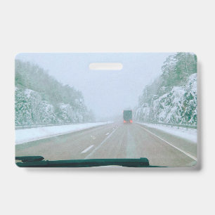 Schneebedeckte schwedische Rundreise Ausweis