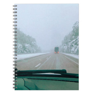 Schneebedeckte schwedische Rundreise Notizblock