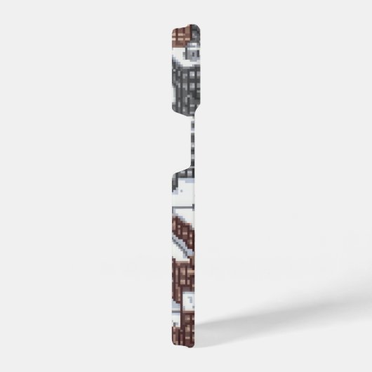 schneebedeckte Stadt iPhone Hülle (Rechte Seite)