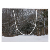 Schneebedeckte Straße Große Geschenktüte (Rückseite)