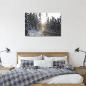 Schneebedeckte Straße in die Sonne Leinwanddruck (Insitu (Schlafzimmer))