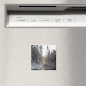 Schneebedeckte Straße in die Sonne Magnet (In Situ (Geschirrspüler))